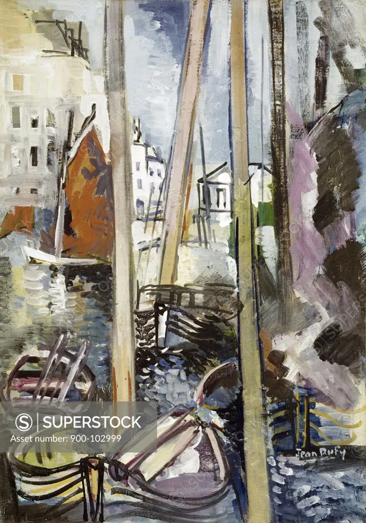 Yachting Basin,  by Jean Dufy,  (1888-1964)