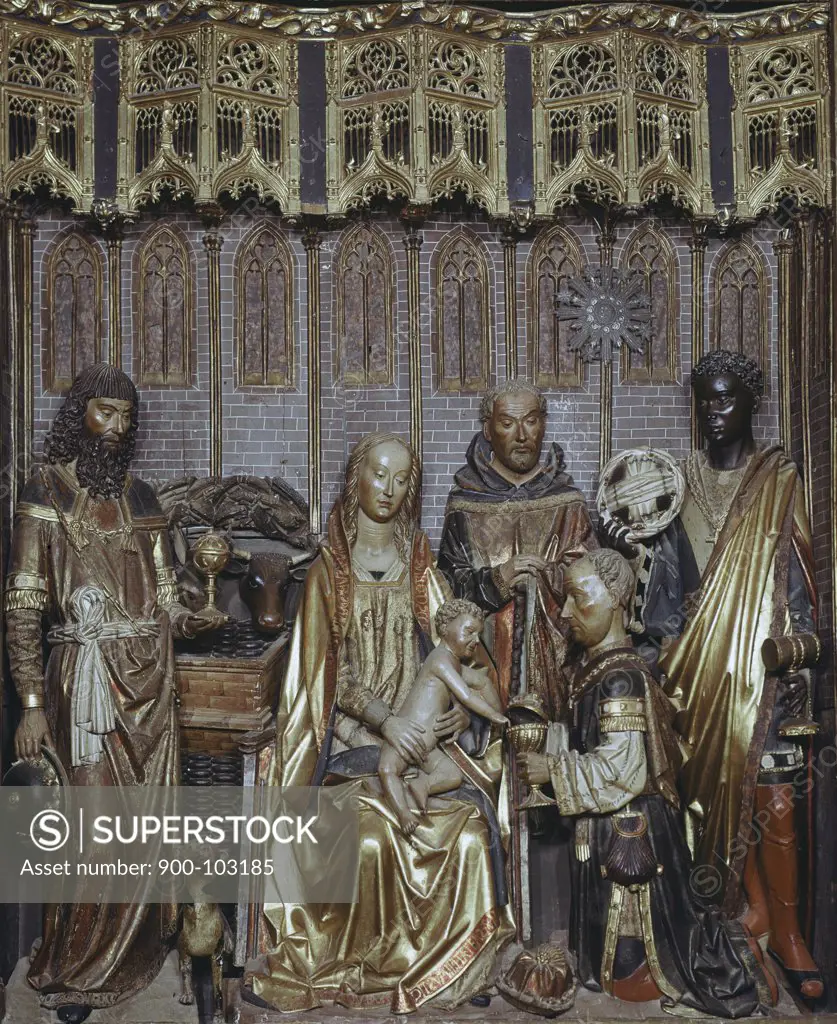 Adoration Of The Magi Gil de Siloe (15th C. Spanish) Wood