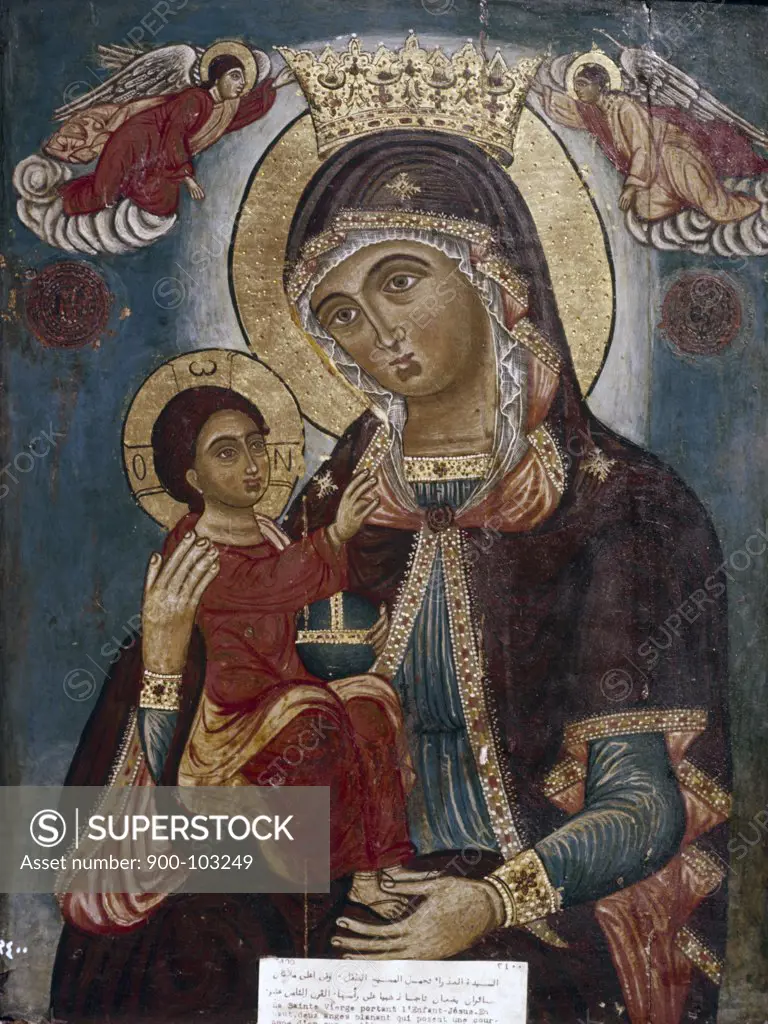 Madonna and Child,  by unknown artist,  Coptic art