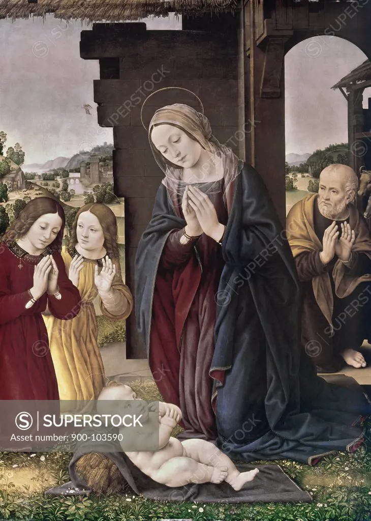 Nativity  Lorenzo de Credi (ca.1460-1537 Italian) 