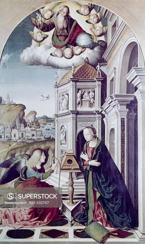 The Annunciation Marco Palmezzano (ca.1460-1539 Italian)