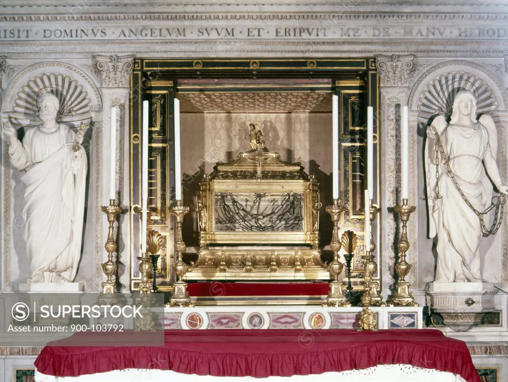 Italy, Rome, San Pietro in Vincoli, Altar, Church Interior, Chains of Saint Peter