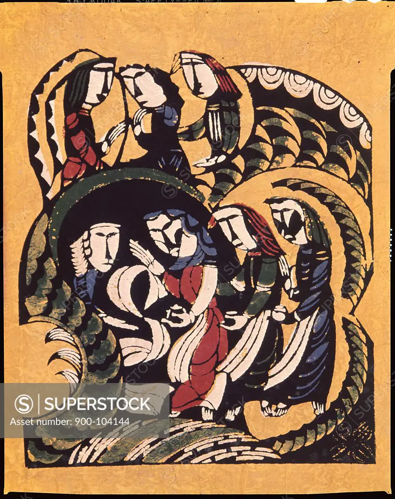 The Holy Women at Christ's Tomb Watanbe (Japanese) Batik