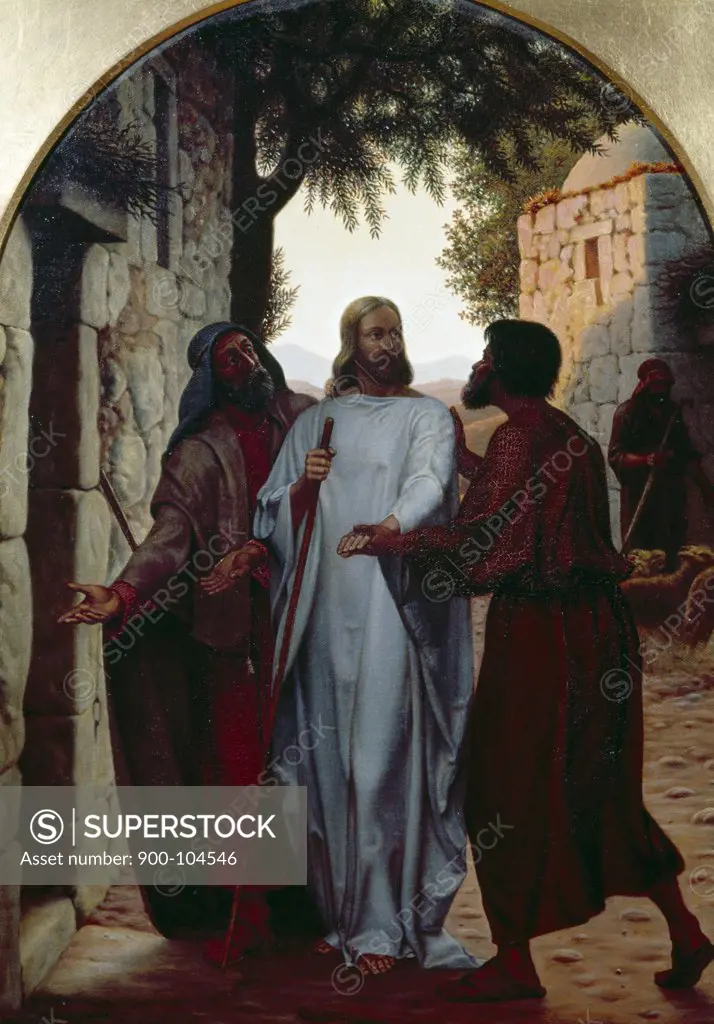 Jesus and Disciples at Emmaus by Christen Dalsgaard, (1824-1907)