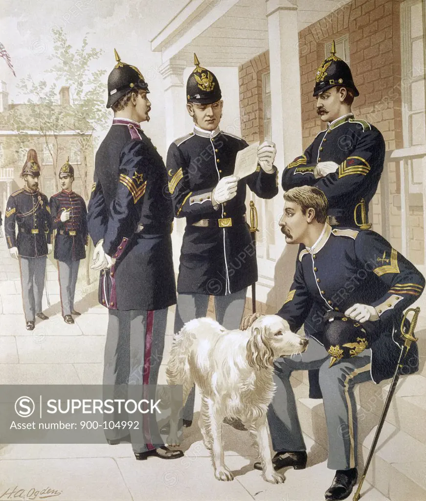 Non-Commissioned Officers from Staff Corps by Henry Alexander Ogden,  (1856-1936)