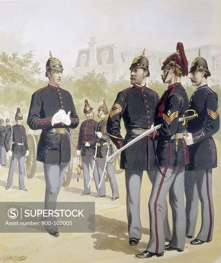 Enlisted Men,  Staff Corps and Artillery by Henry Alexander Ogden,  (1856-1936)