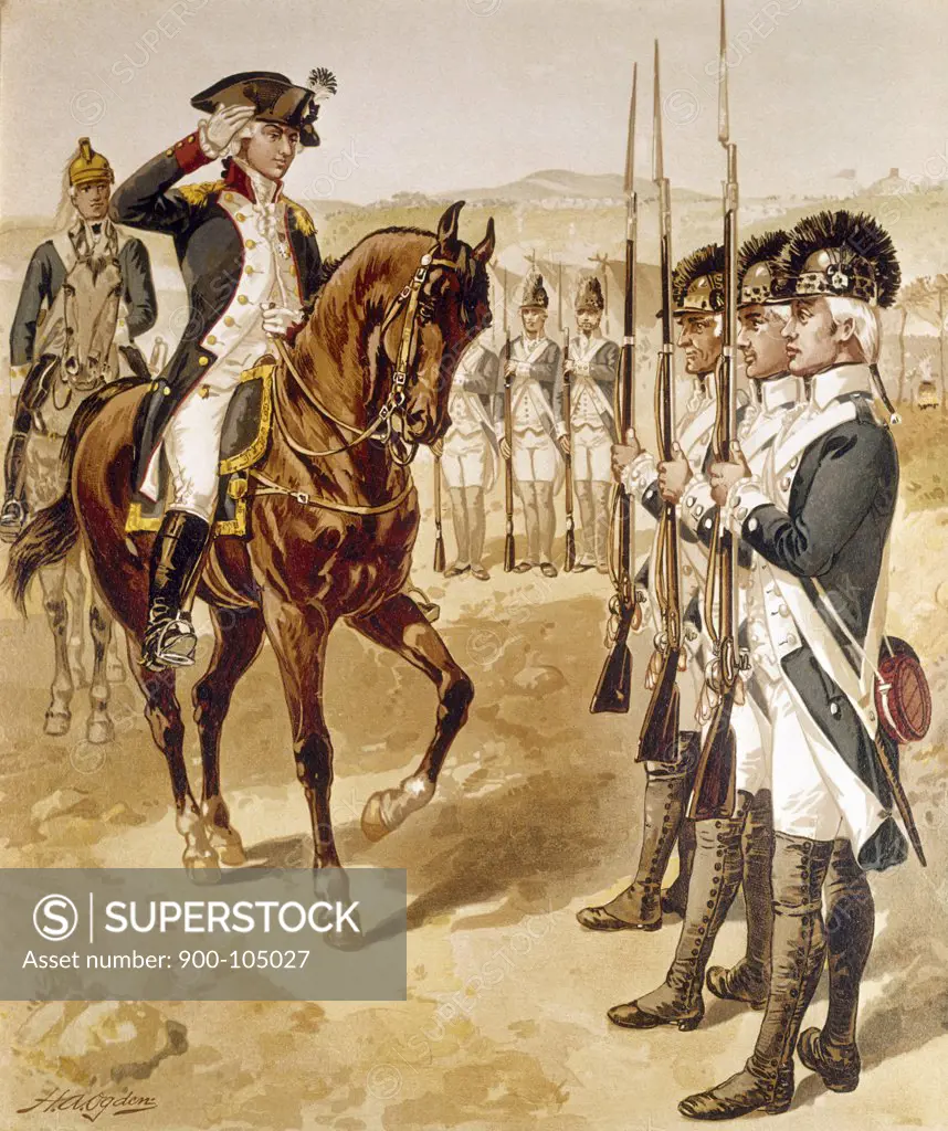Light Infantry, Mounted Officer is Lafayette by Henry Alexander Ogden, (1856-1936)