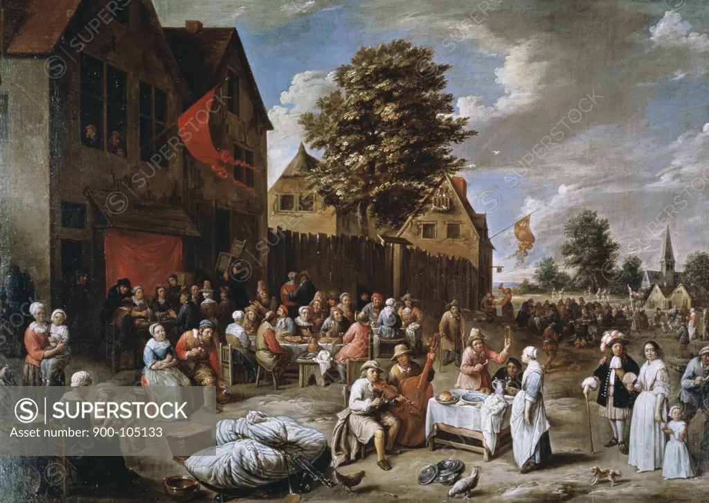 Village Fair  Gillis van Tilborgh, the Elder (1568-1625/Flemish)  