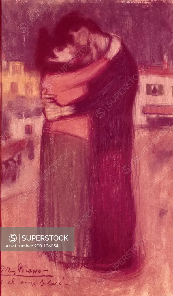 The Embrace in the Street,  by Pablo Picasso,  France,  Paris,  Musee Picasso,  1900