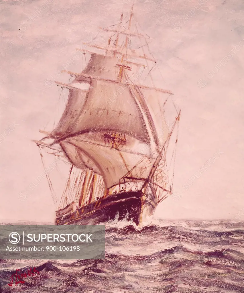 Sailing Ship from 19th Century,  by Joseph Links,  20th Century