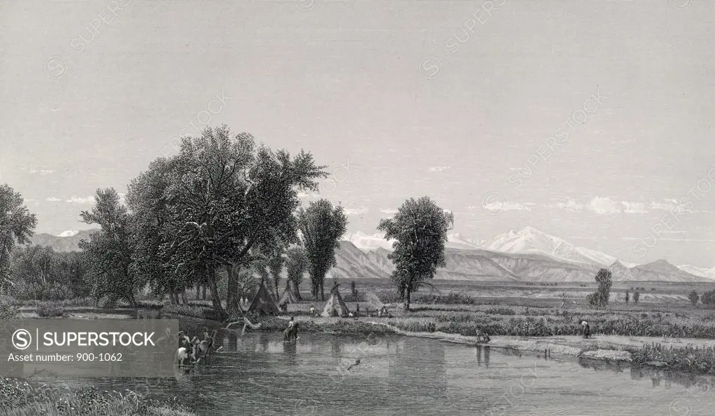 The Rocky Mountains, etching