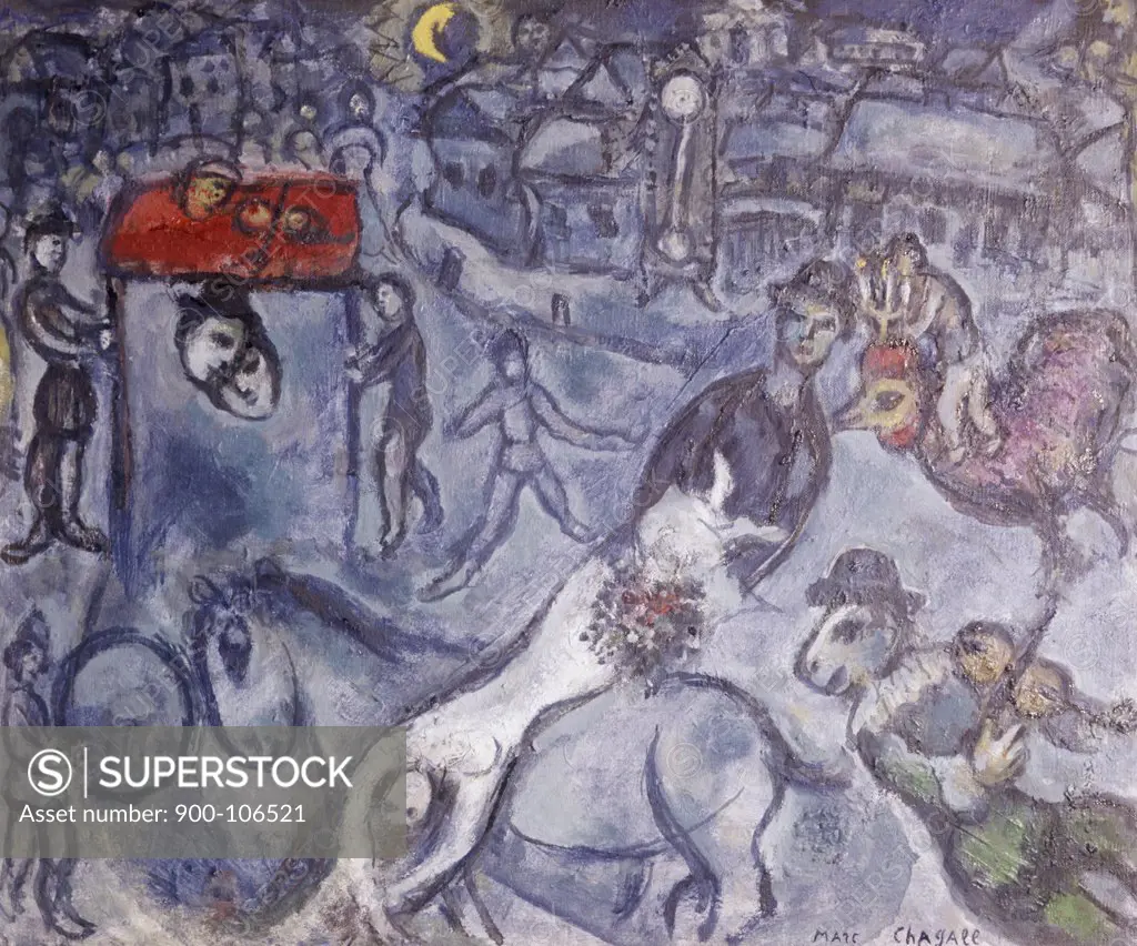 Parade In Village by Marc Chagall, 1964, 1887-1985