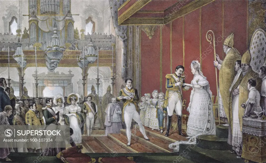Marriage Of Emperor Pedro I To Princess Amelie De Leuchtenberg Jean Baptiste Debret (1768-1848 French) 