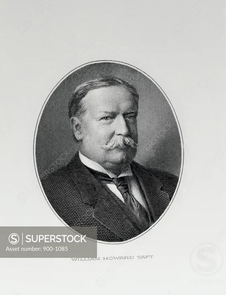 William Howard Taft  (1857-1930)  27th President of the United States   Engraving