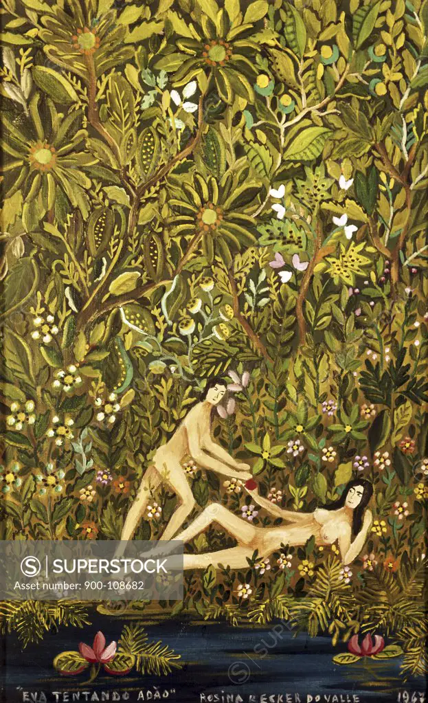 Eve Tempting Adam by Rosina Becker de Valle,  1967