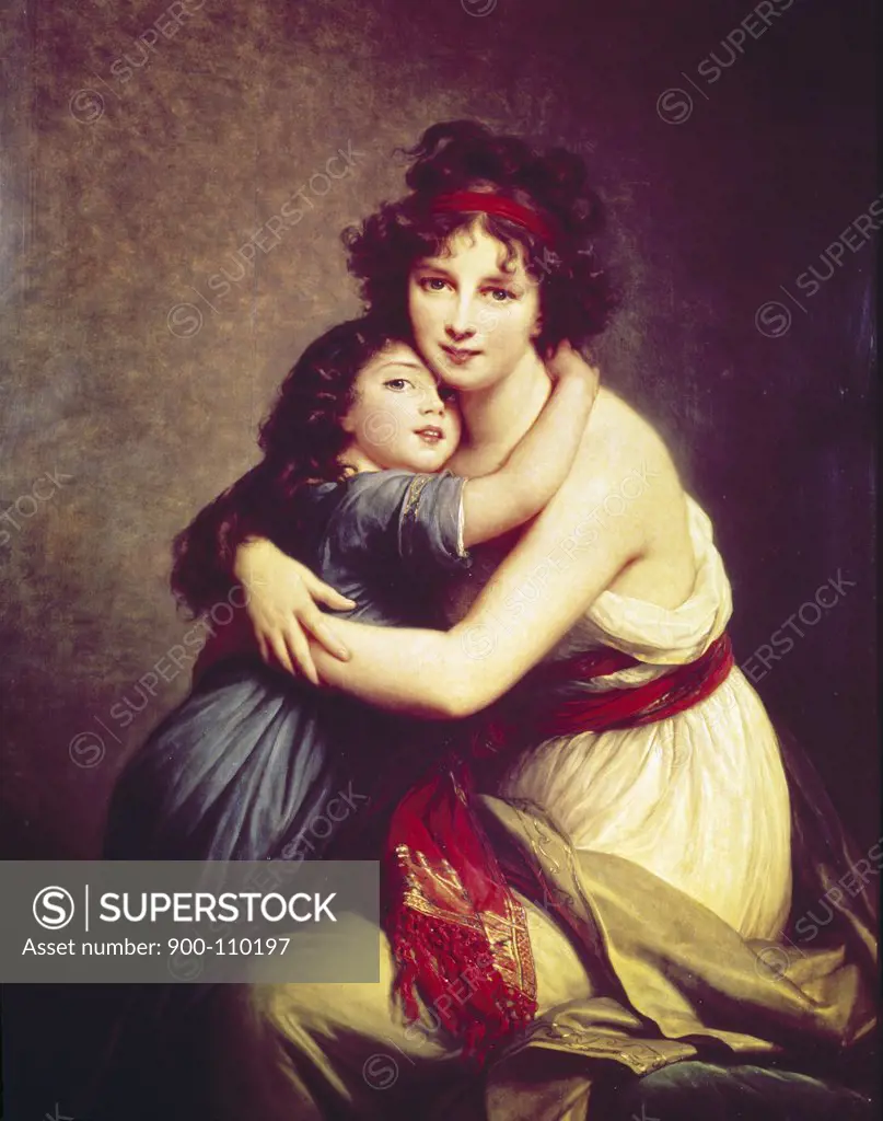 Madame Vigee-lebrun and Her Daughter, by Elisabeth Louise Vigee Le Brun 1755-1842
