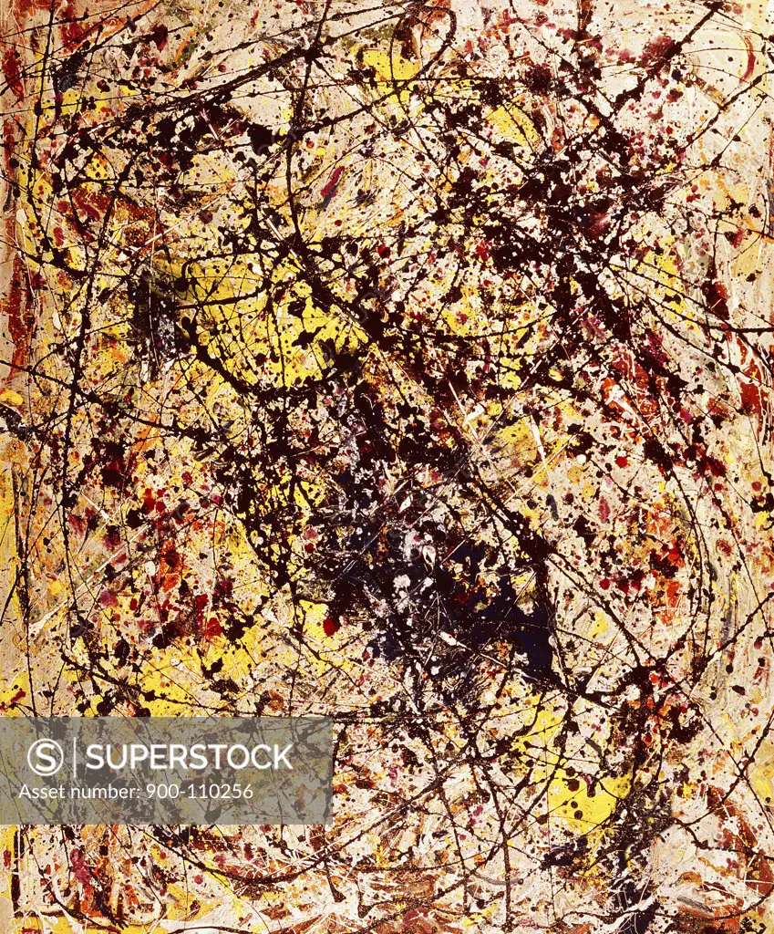 Reflection of Big Dipper by Jackson Pollock, Oil on canvas, 1946, 1912-1956, Holland, Amsterdam, Stedelijk Museum