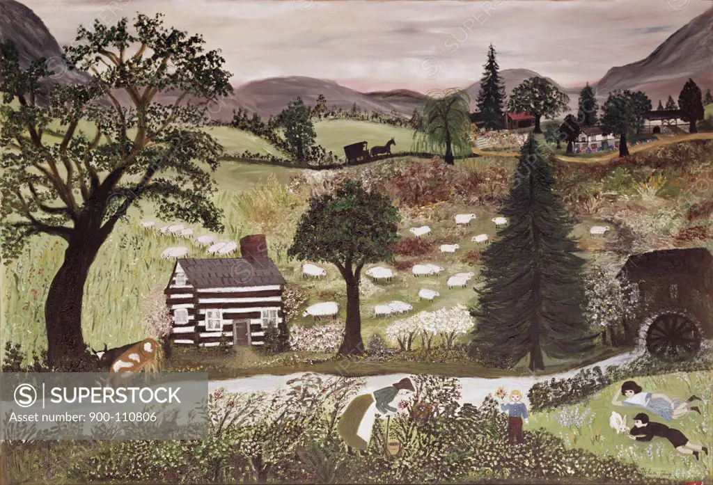 Peaceful Country by Helen Foy, Oil On Canvas, 20th Century
