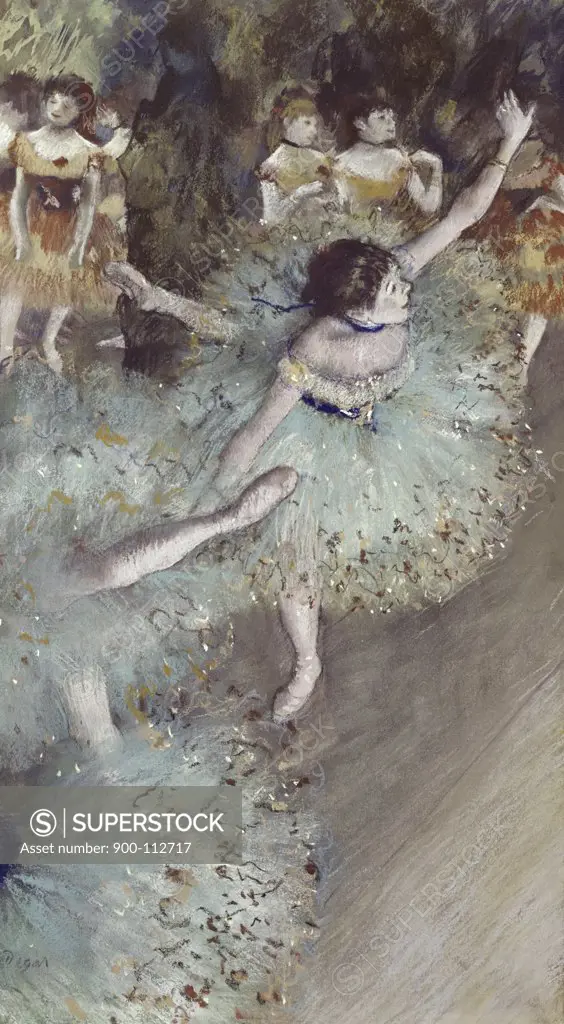 Danseuse Basculant-Danseuse Verte Edgar Degas (1834-1917/French)