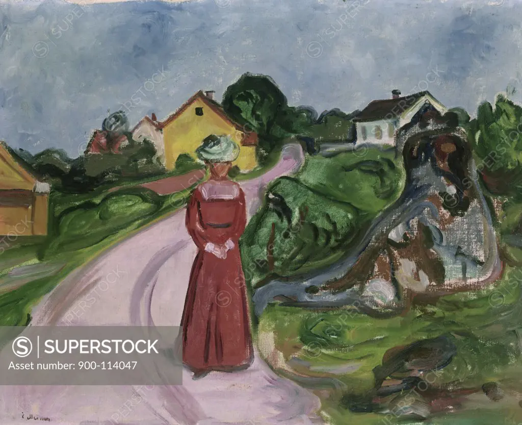 Village Street Near Asgardstrand by Edvard Munch, 1863-1944
