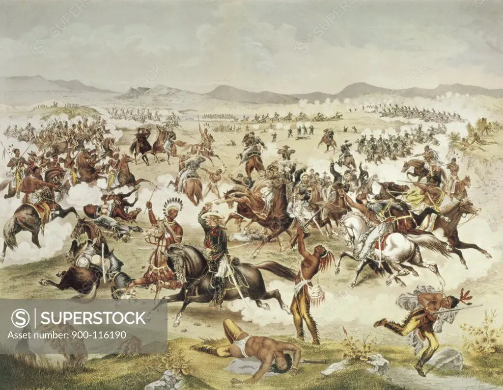 Custer's Last Fight 1876 Feodor Fuchs (19th C. American)