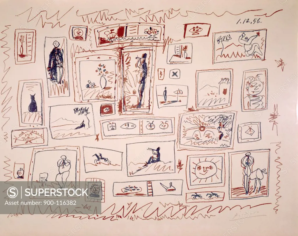 Collection of Scenes by Pablo Picasso, 1956, 1881-1973