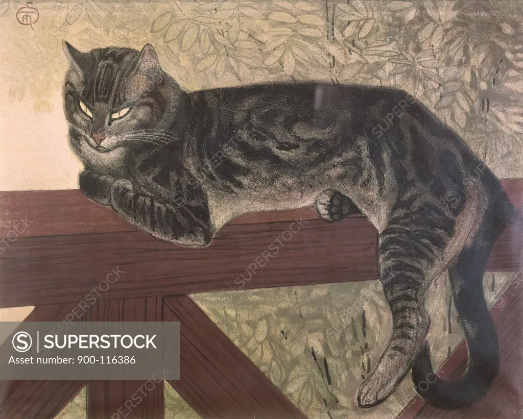 The Cat On The Balustrade Théophile Alexandre Steinlen (1859-1923 Swiss) 