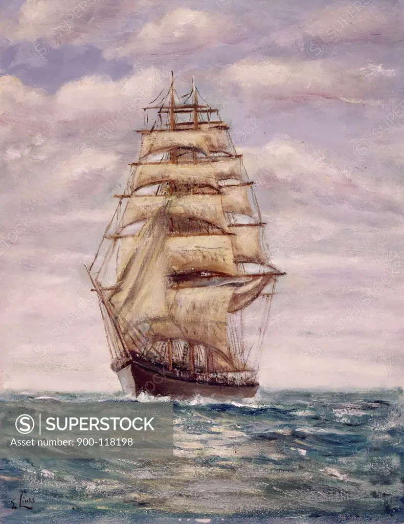 Sailing Ship by Joseph Links, 20th Century