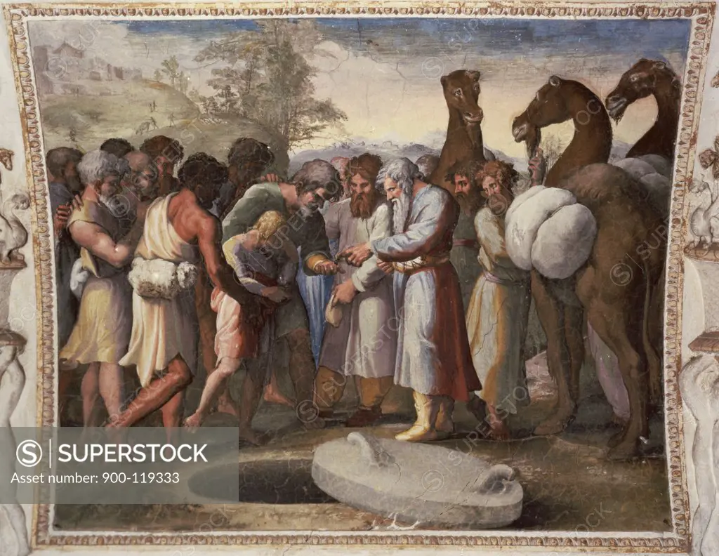 Joseph Sold Into Slavery Raphael (1483-1520 Italian) Fresco St Peter's Basilica, Vatican City