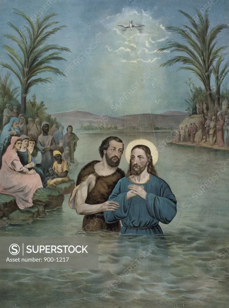 The Baptism of Christ  1893  Currier & Ives (Active 1857-1907 American) Color Lithograph  Library of Congress, Washington, D.C.