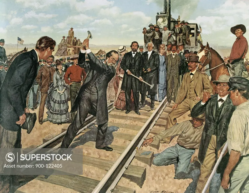 Driving of Golden Spike by H. Charles McBarron, 20th Century