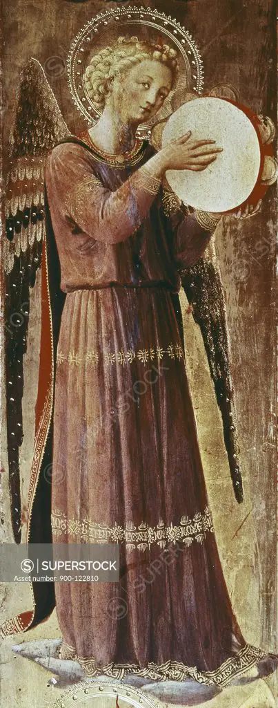 Angel With Tambourine Fra Angelico (ca.1395-1455 Italian) Tempera