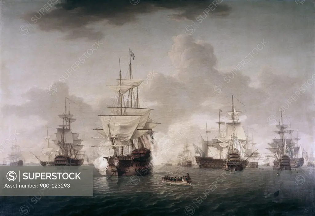 Admiral Lord Howe Joining His Flagship William Anderson (1757-1837 Scottish) 
