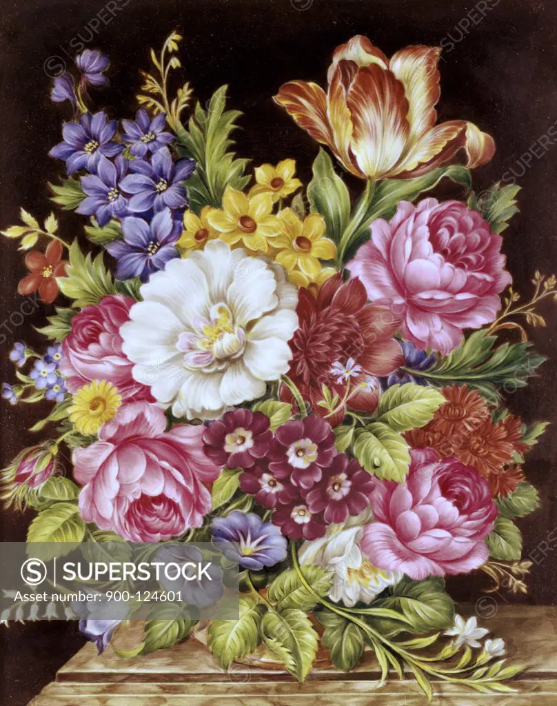 Bouquet of Flowers  Gerard Cornelis (1680-1745/Dutch) Oil on canvas  