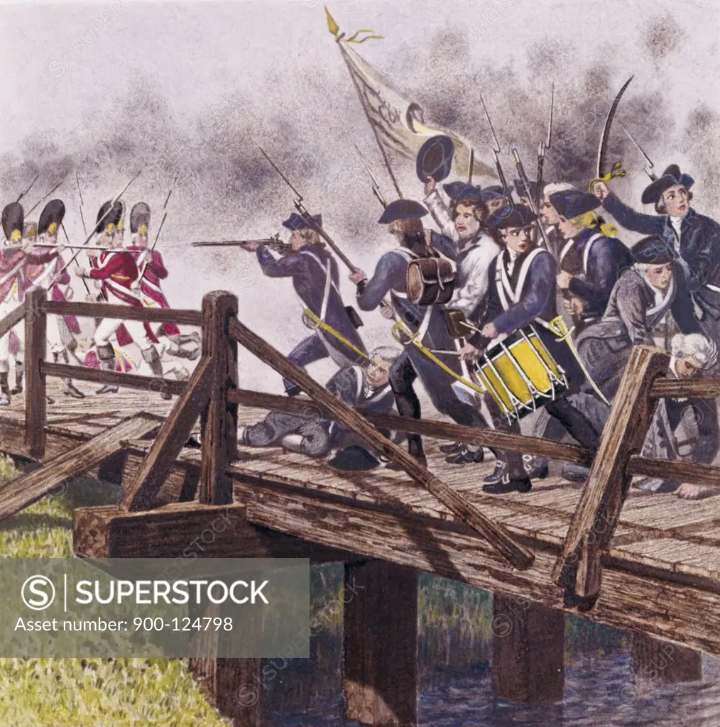 Battle Of Concord Bridge, 1775 American History