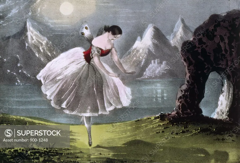 Fanny Ellsler in the Shadow Dance, Currier and Ives, color lithograph, (1857-1907), Washington, D.C., Library of Congress