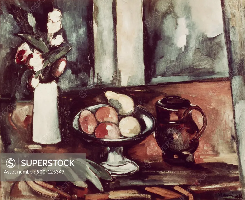 Still Life With Flowers And Fruits by Maurice de Vlaminck, 1876-1958