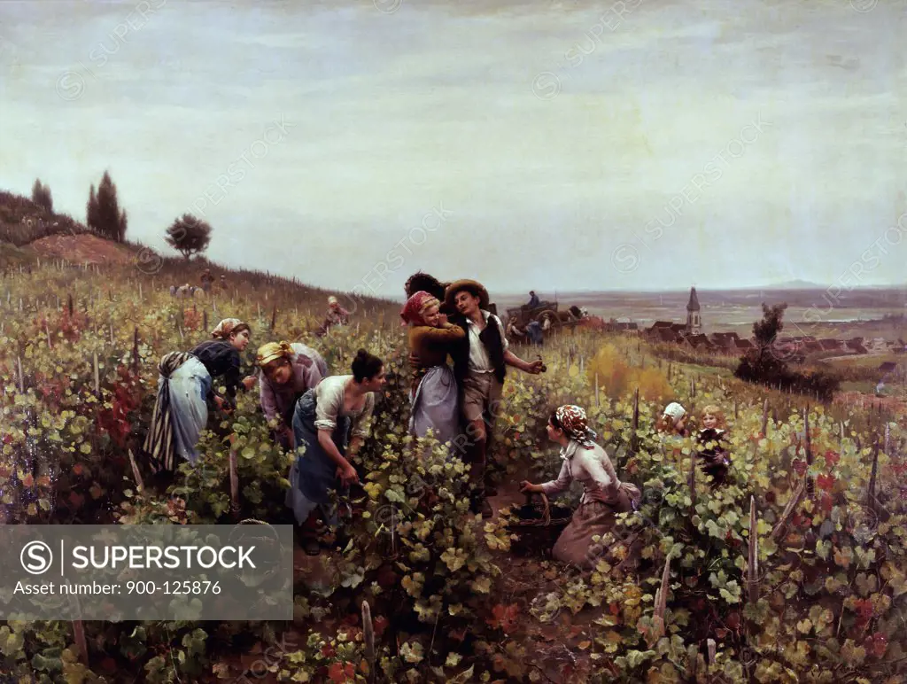 Gathering Grapes Ridgway Knight (1840-1924 American) 
