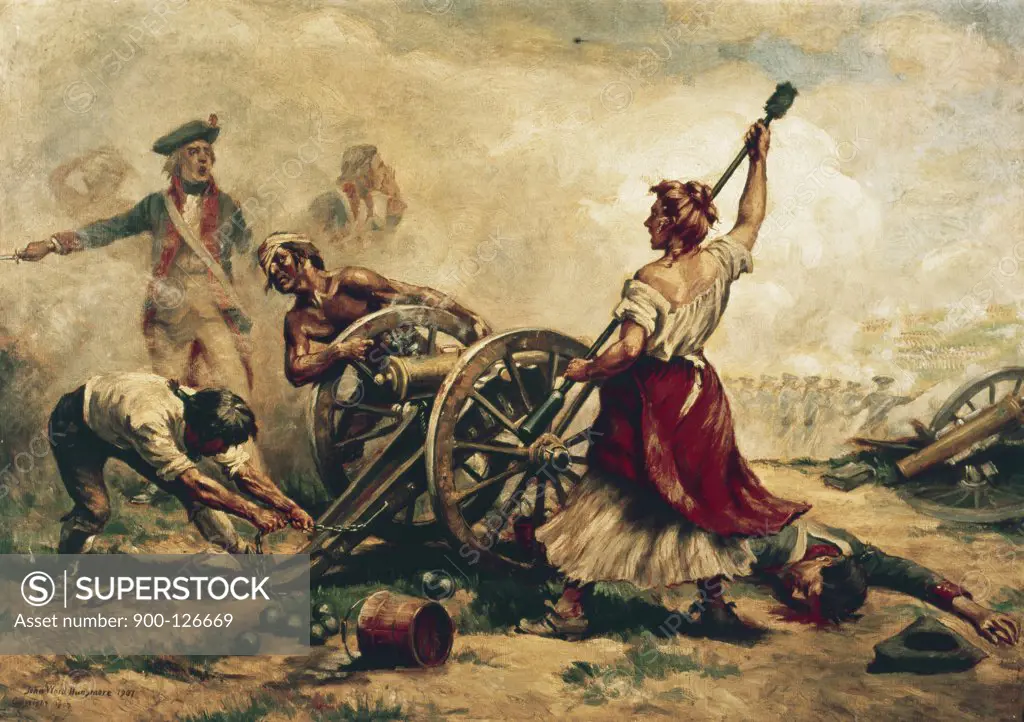 Molly Pitcher At Battle of Monmouth by John Ward Dunsmore, 1856-1945