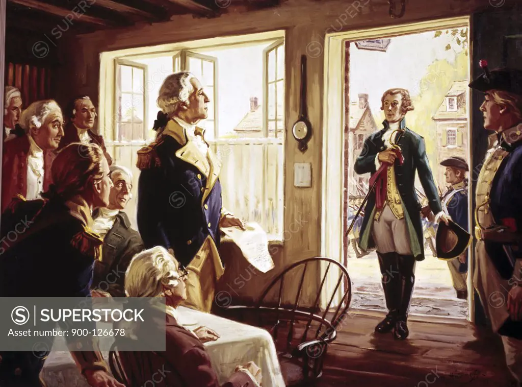 Washington Meeting With Lafayette by Hy Hintermeister, 1897-1972