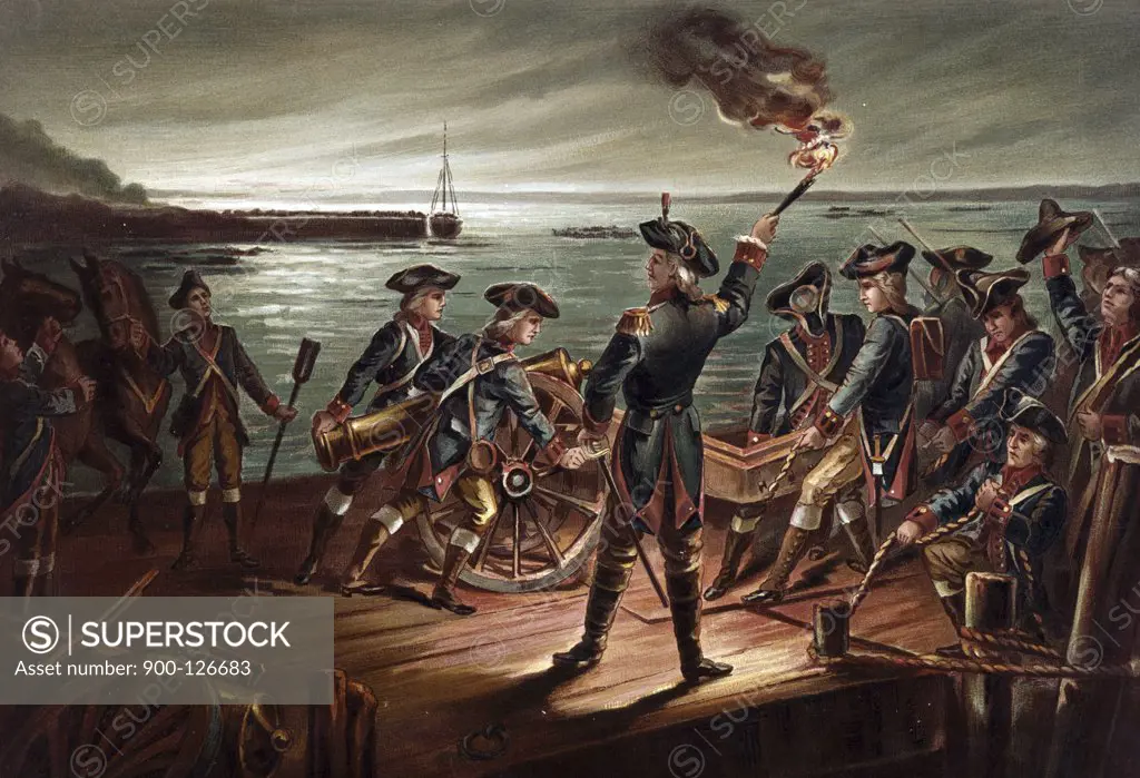 Artillery Retreat from Battle of Long Island, 1776, American History