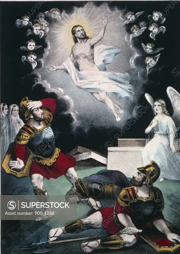 The Resurrection, Currier and Ives, color lithograph, 1857-1907, USA, Washington, D.C., Library of Congress