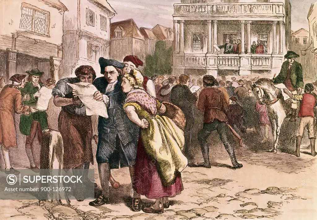 Bostonians Reading the Stamp Act, 1765 American History