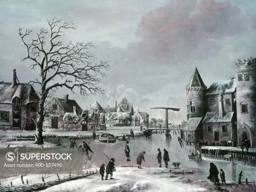 A Dutch Winter, by Hendrick Avercamp 1585-1634