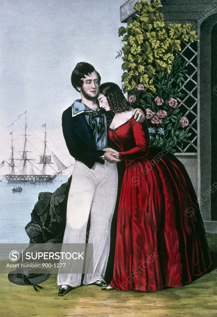 The Sailor's Adieu, Currier and Ives, color Lithograph, (1847), (1857-1907), Washington, D.C., Library of Congress
