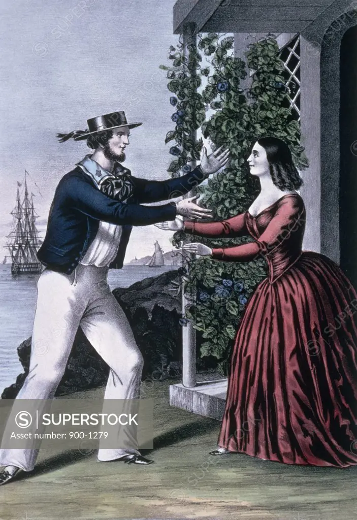 The Sailor's Return, Currier and Ives, color lithograph, (1847), (1857-1907), Washington, D.C., Library of Congress