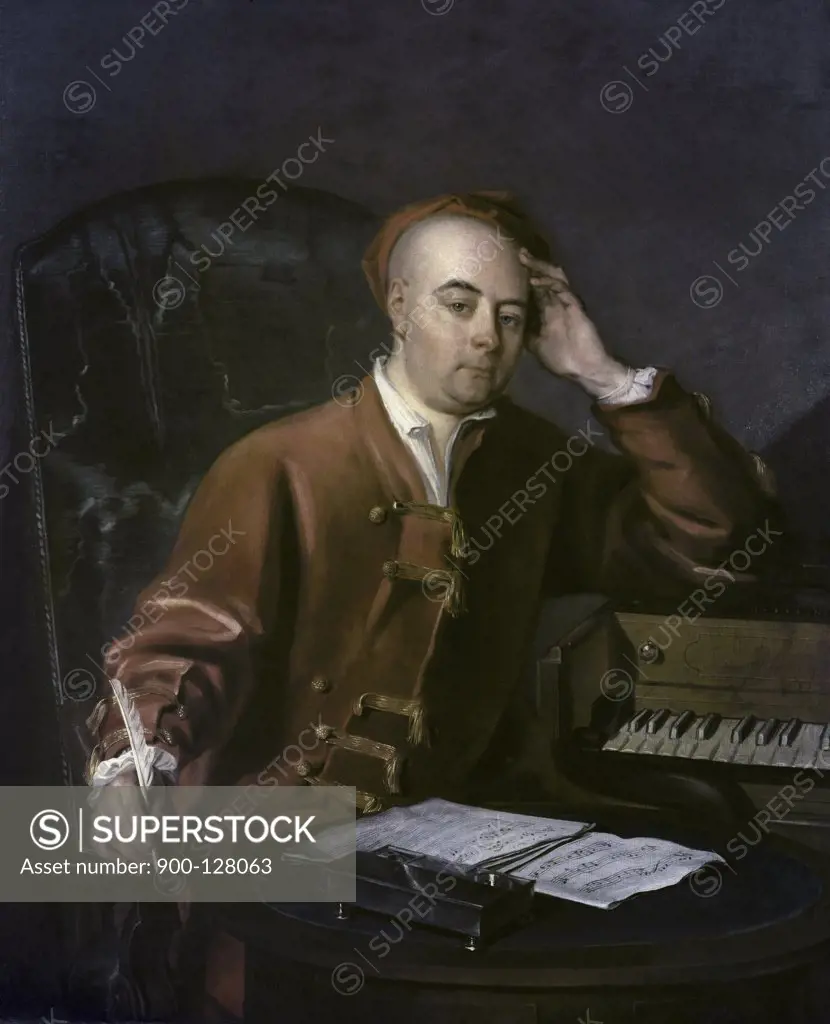 The Composer Handel Philippe Mercier (1689-1760/French)