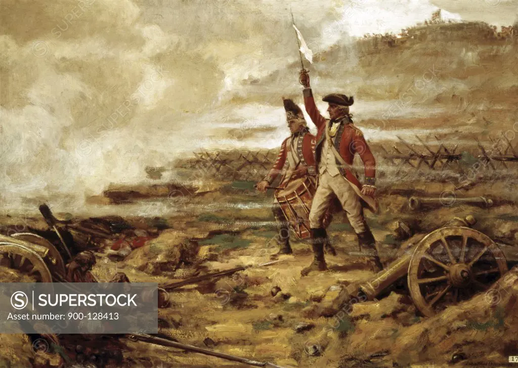 Surrender At Yorktown (Call To Parley) by John Edward Dunsmore, 1781, 1856-1945