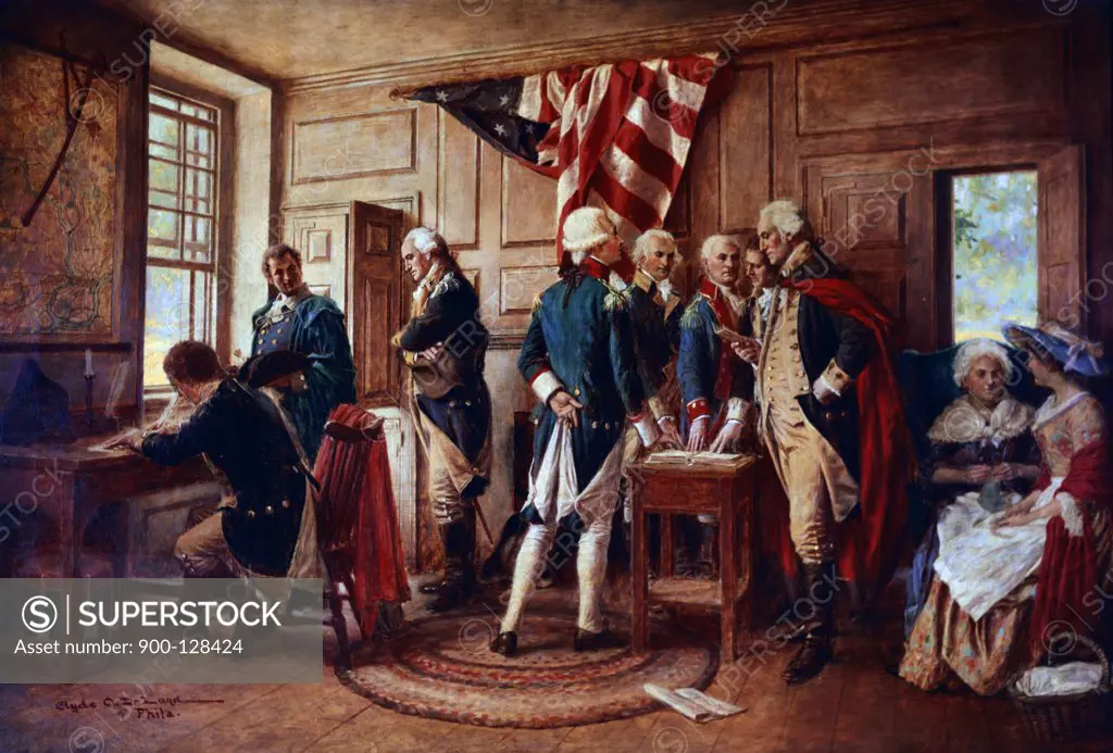 Oath of Allegiance (George Washington and Officers) by Clyde O. Deland, 1872-1947
