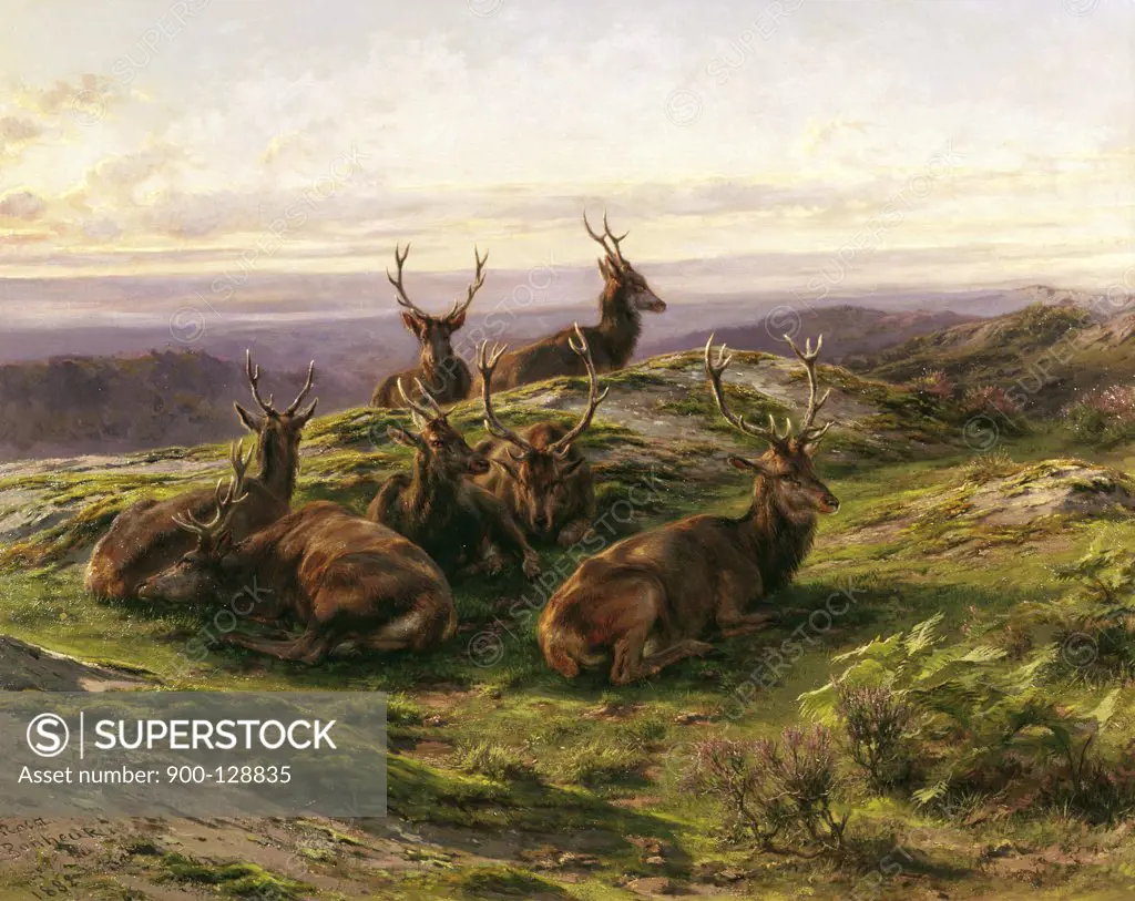 Stags at Rose Rosa Bonheur (1822-1899 French)